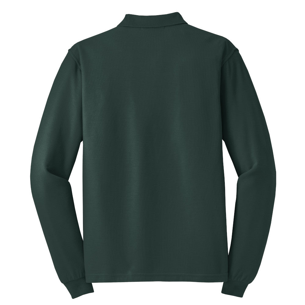 Port Authority® Silk Touch™ Long Sleeve Polo - Dark Green