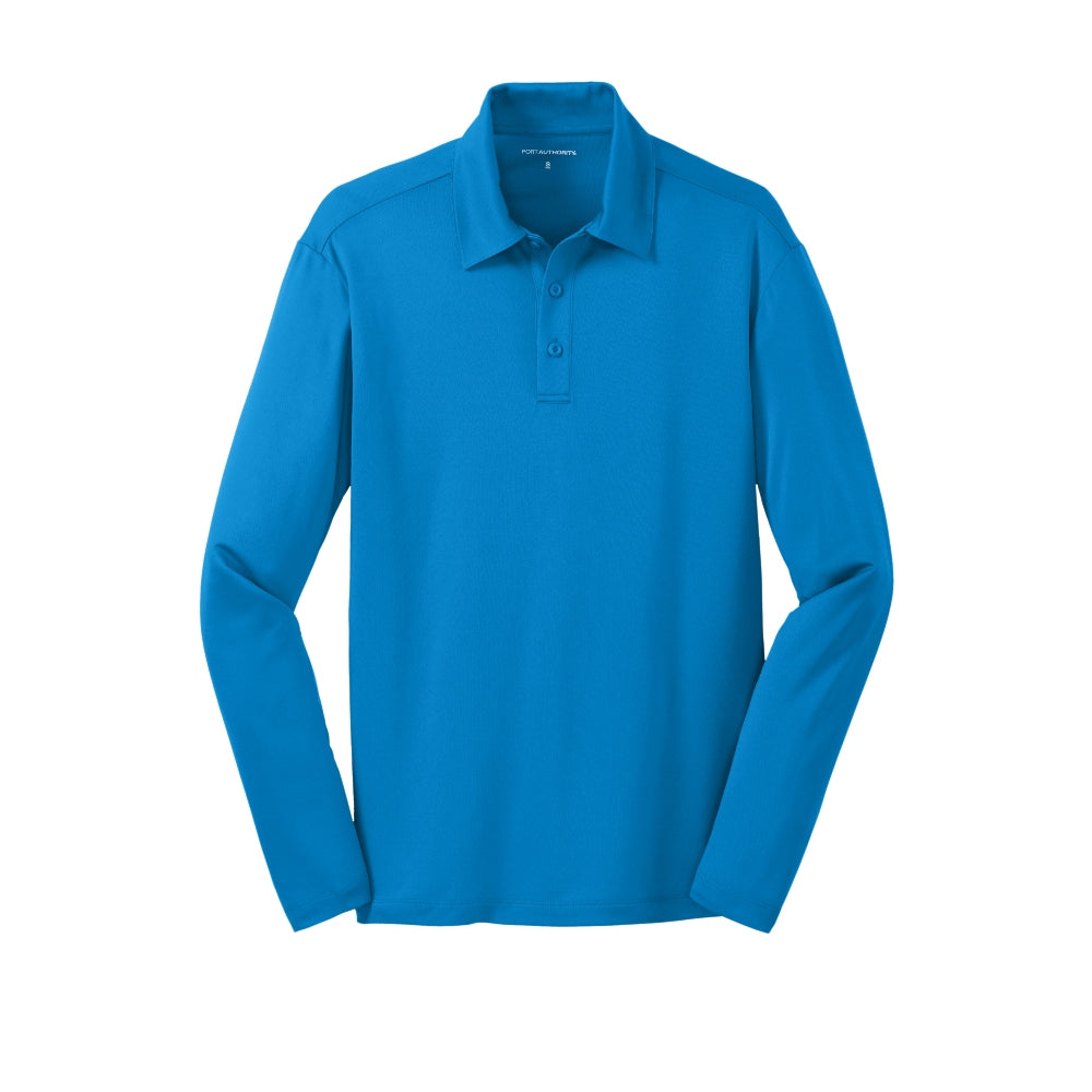 Port Authority® Silk Touch™ Performance Long Sleeve Polo - Brilliant Blue