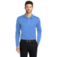 Port Authority® Silk Touch™ Performance Long Sleeve Polo - Carolina Blue