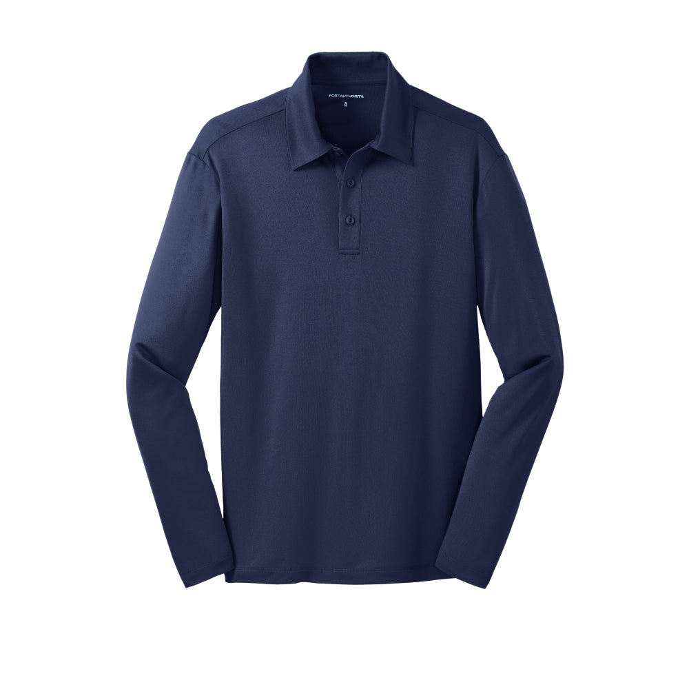 Port Authority® Silk Touch™ Performance Long Sleeve Polo - Navy