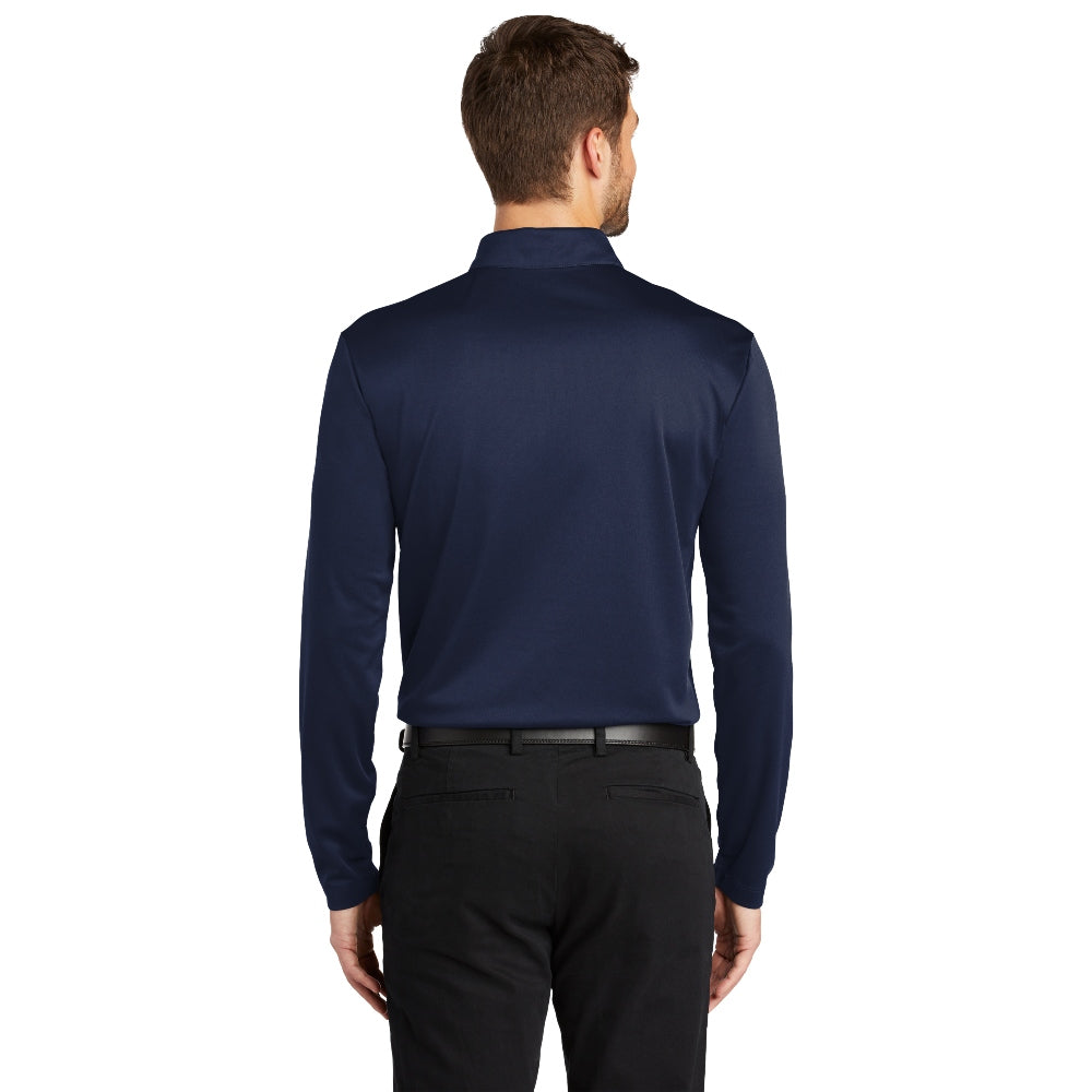 Port Authority® Silk Touch™ Performance Long Sleeve Polo - Navy