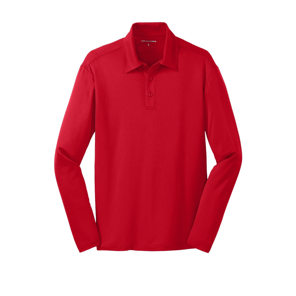 Port Authority® Silk Touch™ Performance Long Sleeve Polo - Red