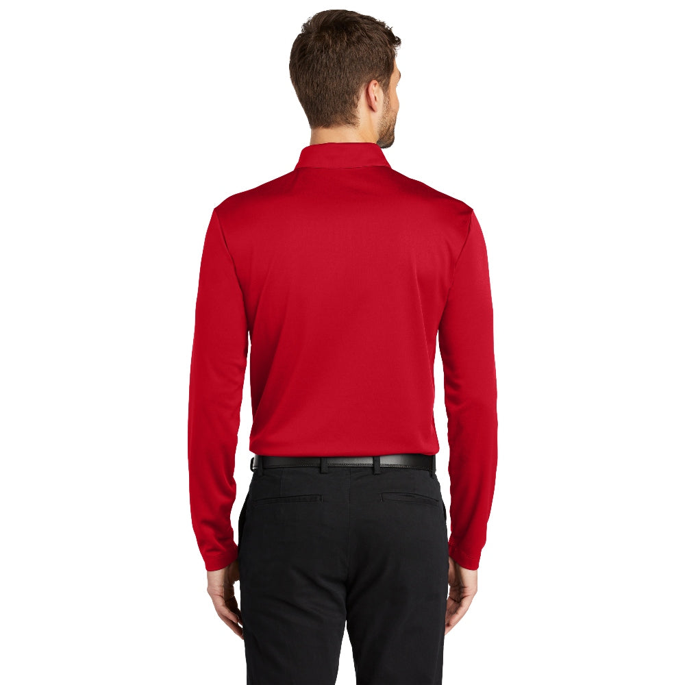 Port Authority® Silk Touch™ Performance Long Sleeve Polo - Red