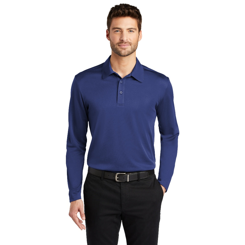Port Authority® Silk Touch™ Performance Long Sleeve Polo - Royal