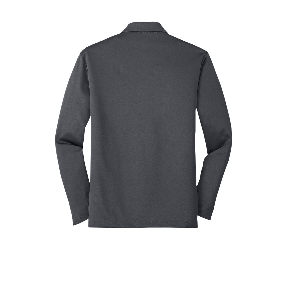 Port Authority® Silk Touch™ Performance Long Sleeve Polo - Steel Grey