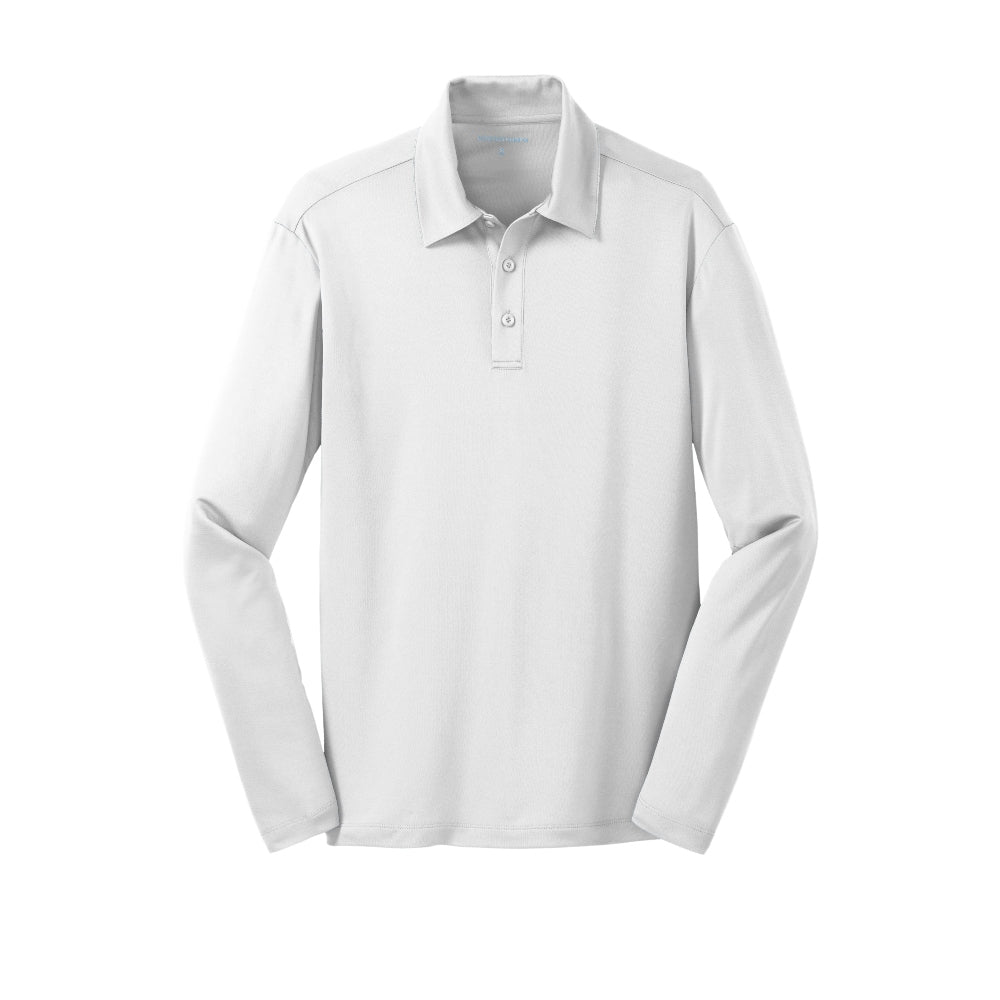 Port Authority® Silk Touch™ Performance Long Sleeve Polo - White