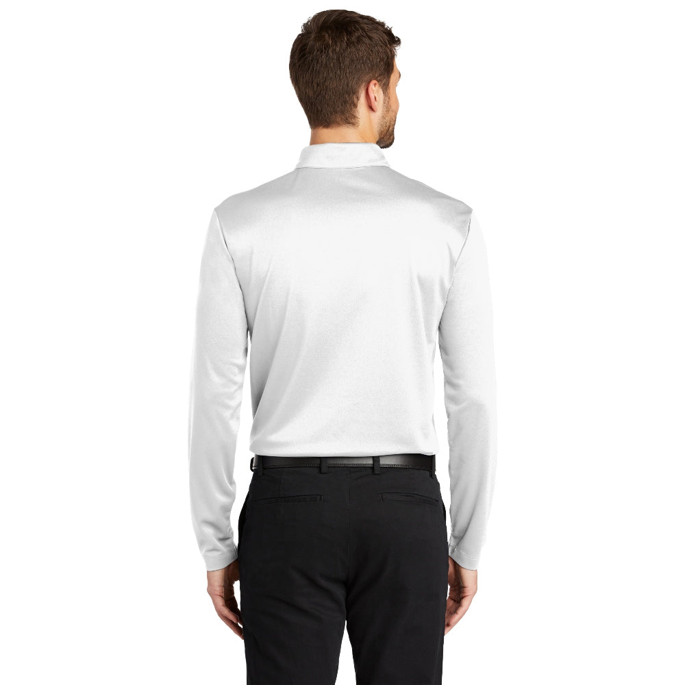 Port Authority® Silk Touch™ Performance Long Sleeve Polo - White
