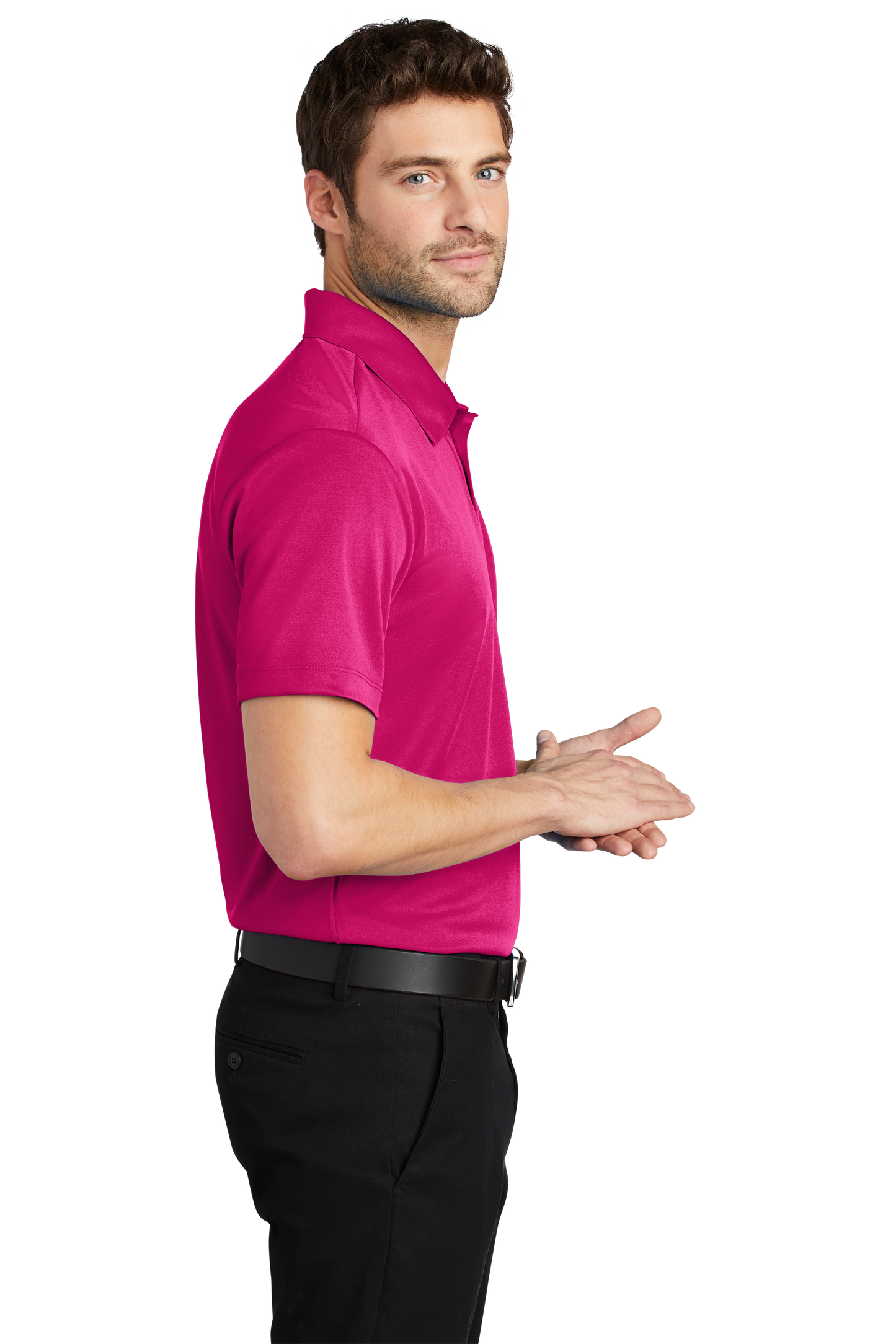 Port Authority® Silk Touch™ Performance Polo - Pink Raspberry