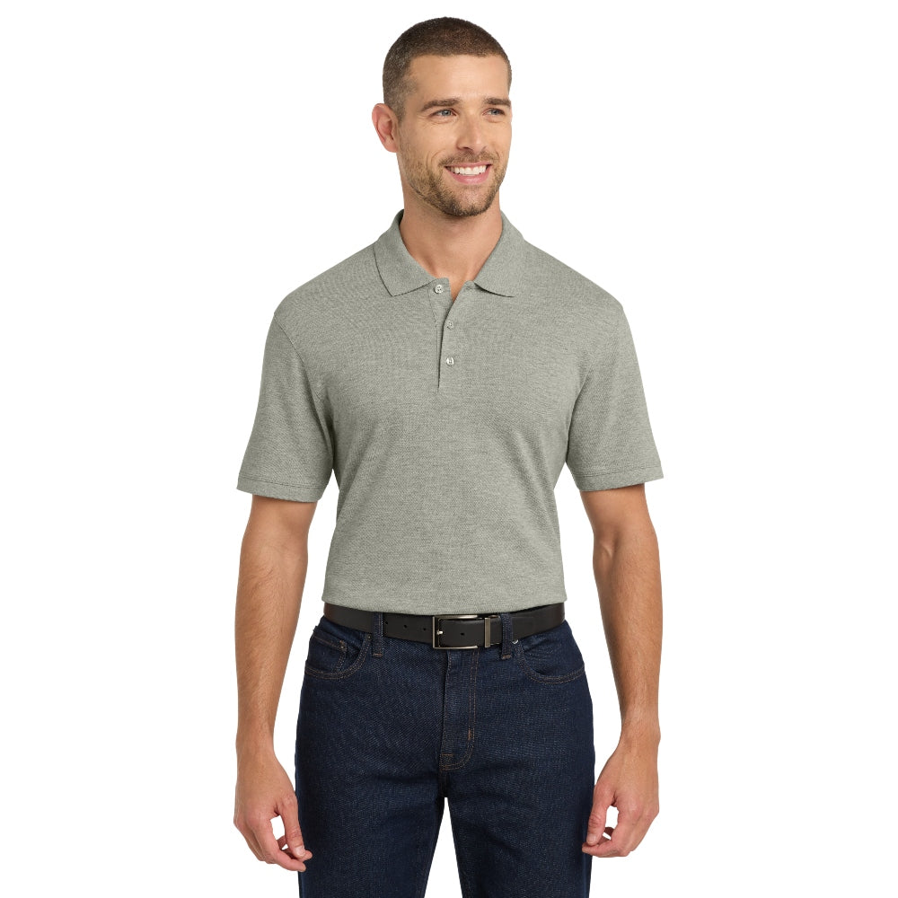 Port Authority® EZCotton® Polo - Oxford Heather