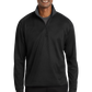 Port Authority® Vertical Texture 1/4-Zip Pullover - Black / Iron Grey