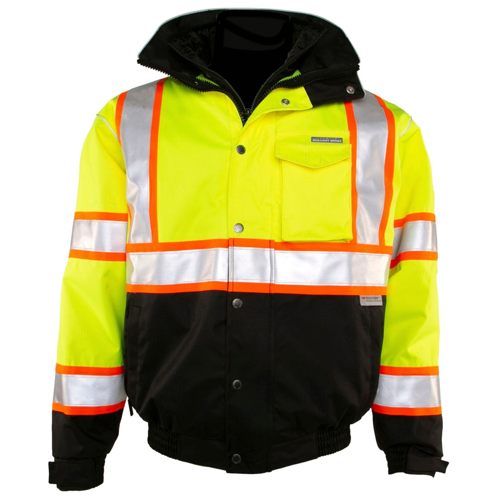 Kishigo JS119 Brilliant Series Bomber Jacket - Yellow/Lime