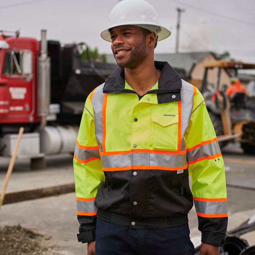 Kishigo JS119 Brilliant Series Bomber Jacket - Yellow/Lime