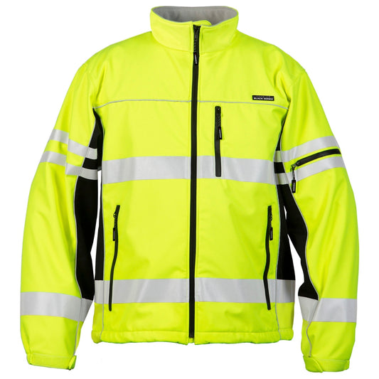 Kishigo JS137 Black Series Soft Shell Jacket - Yellow/Lime