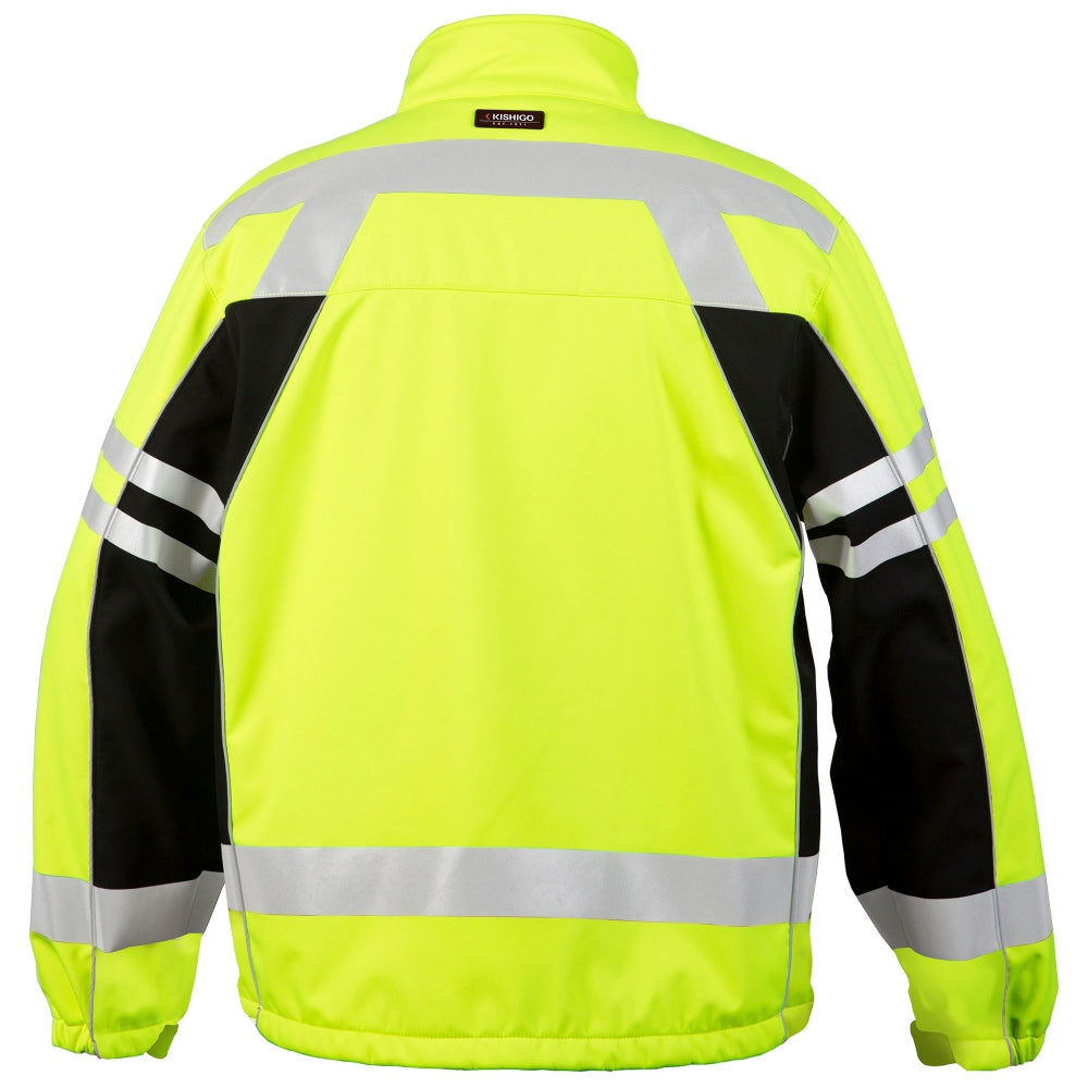 Kishigo JS137 Black Series Soft Shell Jacket - Yellow/Lime