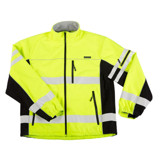 Kishigo JS137 Black Series Soft Shell Jacket - Yellow/Lime