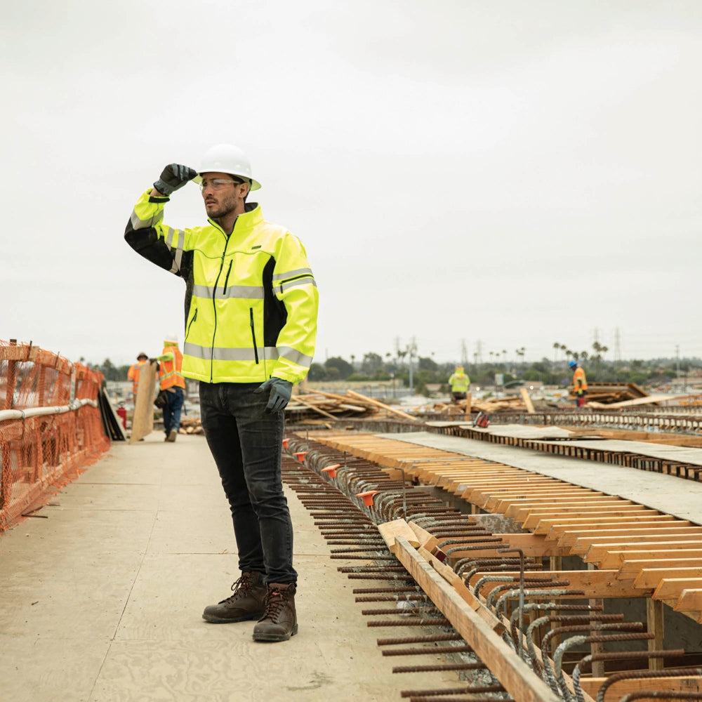 Kishigo JS137 Black Series Soft Shell Jacket - Yellow/Lime