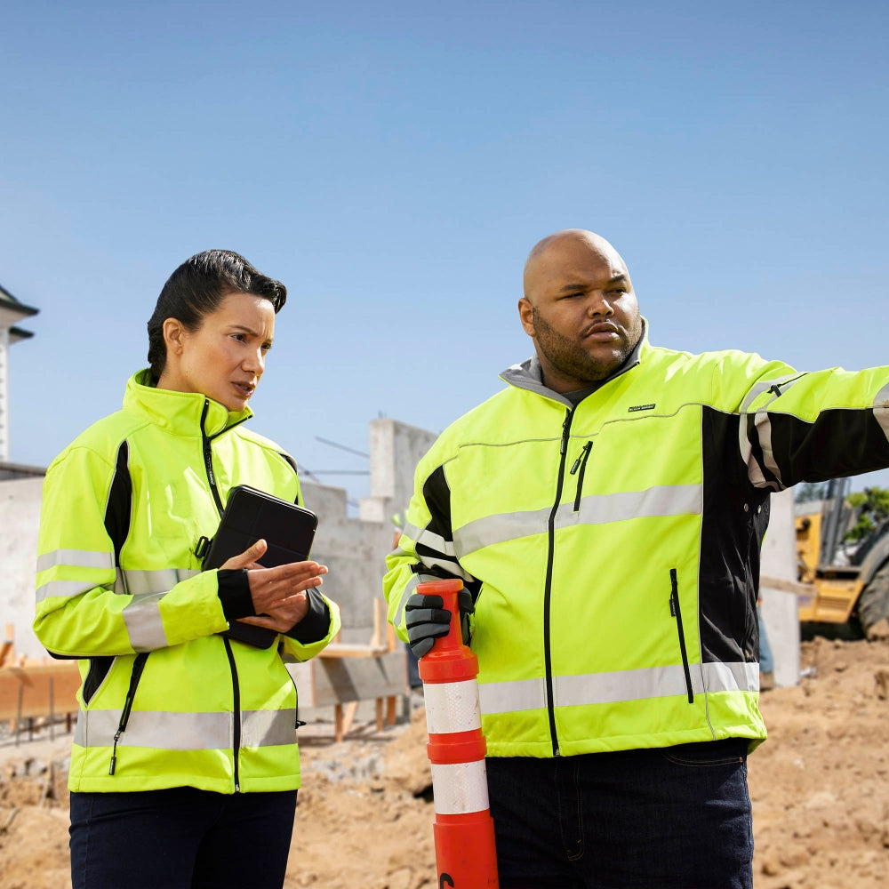 Kishigo JS137 Black Series Soft Shell Jacket - Yellow/Lime