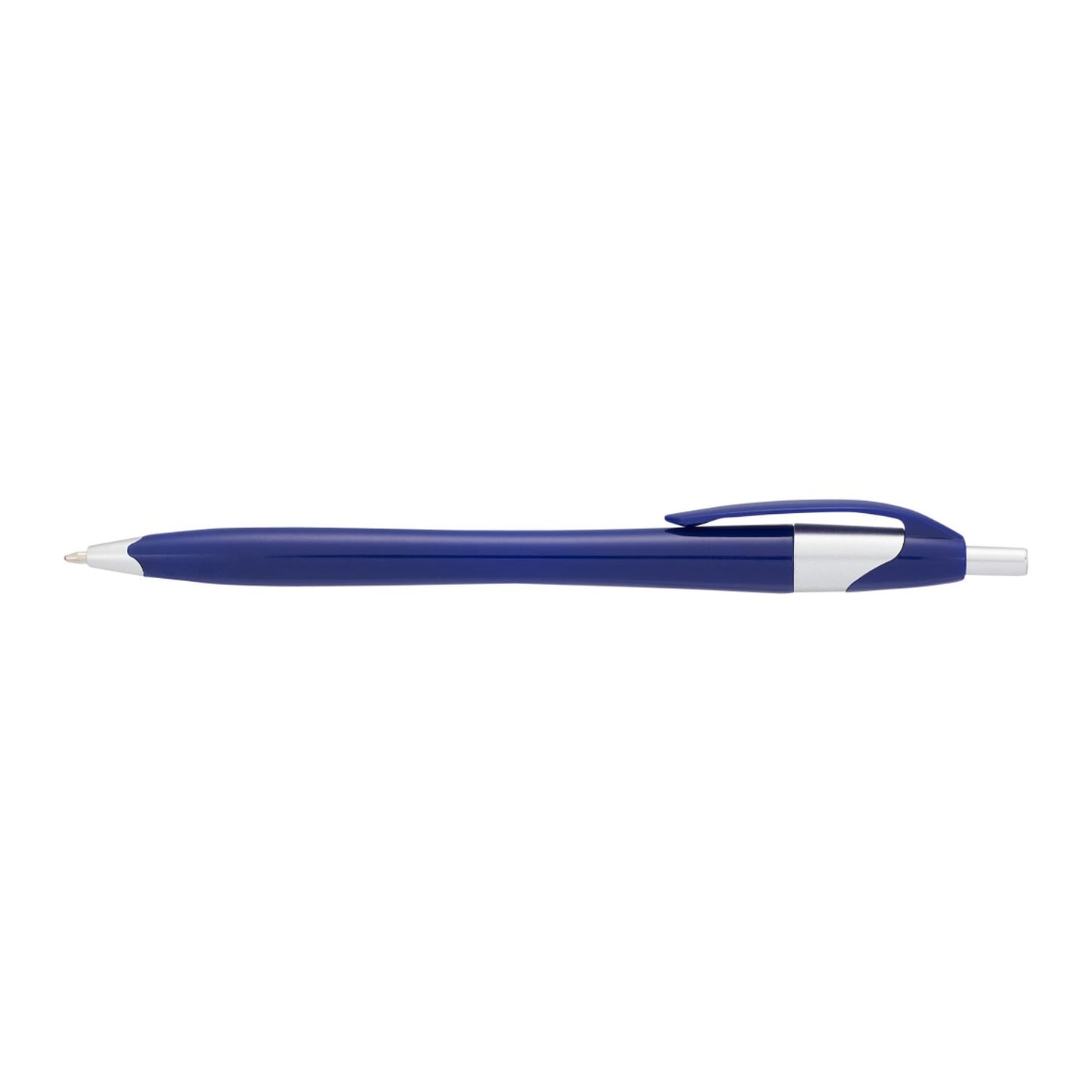 Cougar Retractable Ballpoint Pen - Blue w/Silver Trim