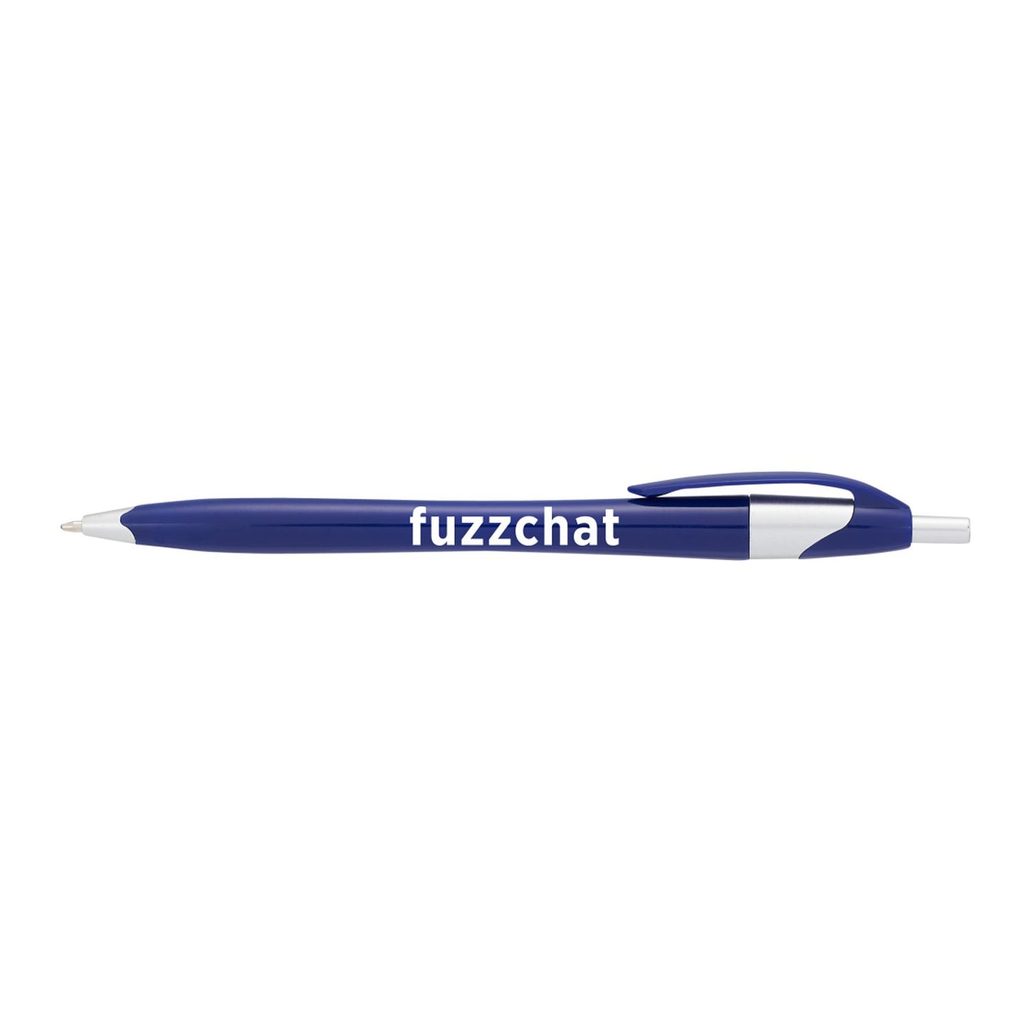 Cougar Retractable Ballpoint Pen - Blue w/Silver Trim