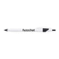 Cougar Retractable Ballpoint Pen - White w/Black Trim
