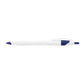 Cougar Retractable Ballpoint Pen - White w/Blue Trim