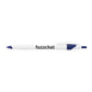 Cougar Retractable Ballpoint Pen - White w/Blue Trim