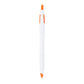 Cougar Retractable Ballpoint Pen - White w/Orange Trim
