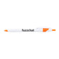 Cougar Retractable Ballpoint Pen - White w/Orange Trim