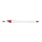 Cougar Retractable Ballpoint Pen - White w/Red Trim