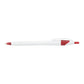 Cougar Retractable Ballpoint Pen - White w/Red Trim
