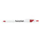 Cougar Retractable Ballpoint Pen - White w/Red Trim