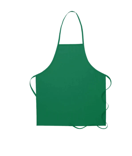 Deluxe Bib Apron (no pockets) - Kelly Green