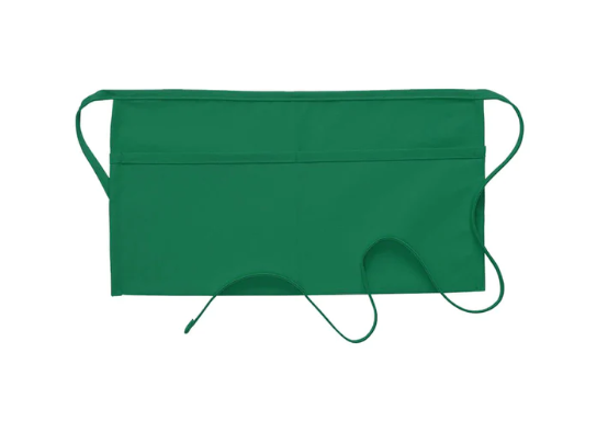 Deluxe Pocket Waist Apron (two pockets) - Kelly Green
