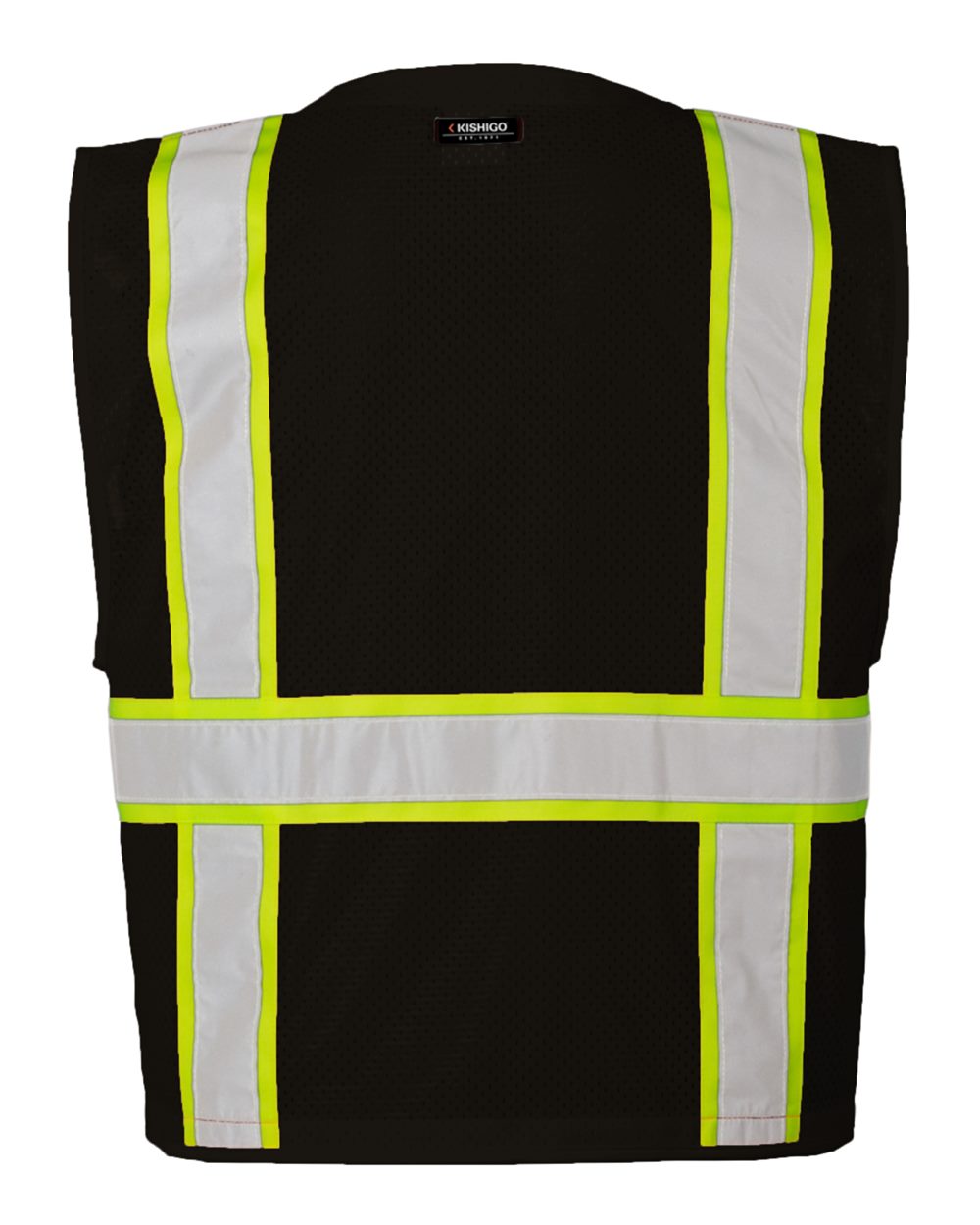 Kishigo - EV Series® Enhanced Visibility Multi-Pocket Mesh Vest - Black / Lime