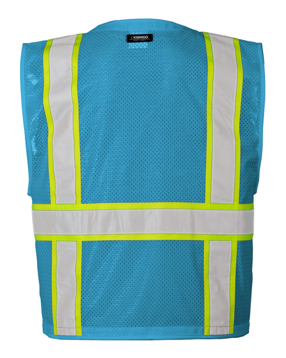Kishigo - EV Series® Enhanced Visibility Multi-Pocket Mesh Vest - Electric Blue / Lime