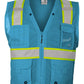 Kishigo - EV Series® Enhanced Visibility Multi-Pocket Mesh Vest - Electric Blue / Lime