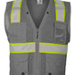 Kishigo - EV Series® Enhanced Visibility Multi-Pocket Mesh Vest - Grey / Lime