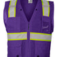Kishigo - EV Series® Enhanced Visibility Multi-Pocket Mesh Vest - Purple / Lime