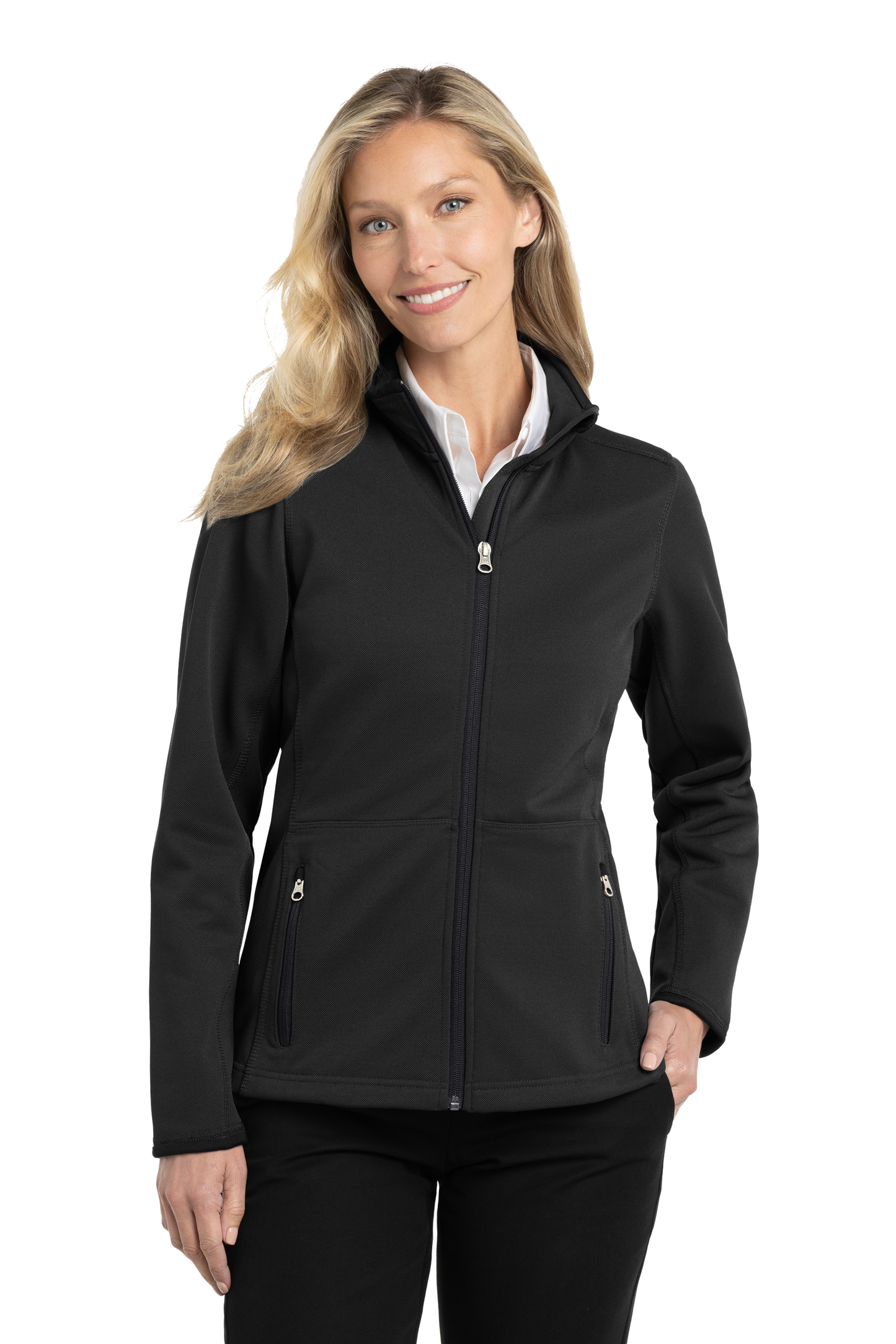 Port Authority® Women's Pique Fleece Jacket - Black
