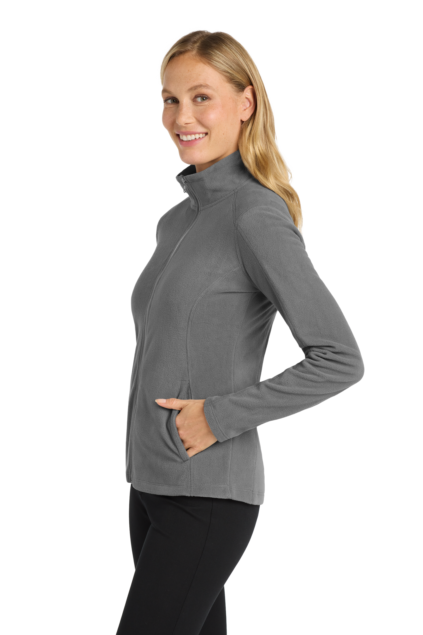 Port Authority® Women's Microfleece Jacket - Pearl Grey