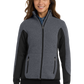 Port Authority® Women's R-Tek® Pro Fleece Full-Zip Jacket - Charcoal Heather/ Black