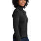 Port Authority® Women's Sweater Fleece Jacket - Black Heather