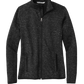 Port Authority® Women's Sweater Fleece Jacket - Black Heather