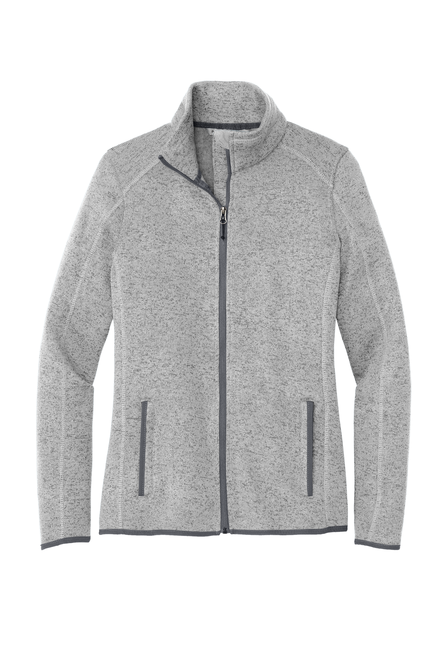 Port Authority® Women's Sweater Fleece Jacket - Grey Heather