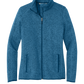 Port Authority® Women's Sweater Fleece Jacket - Medium Blue Heather