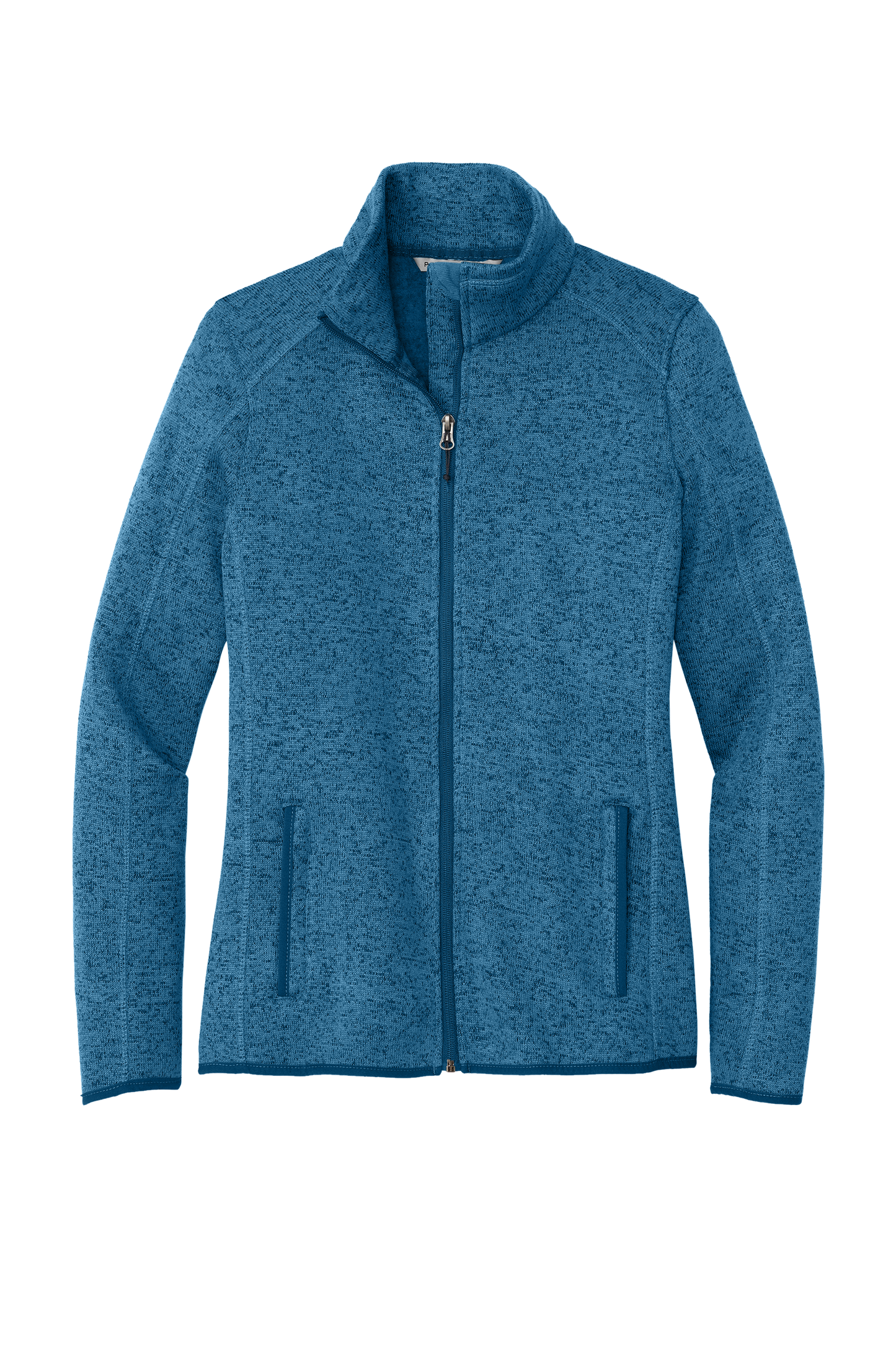 Port Authority® Women's Sweater Fleece Jacket - Medium Blue Heather
