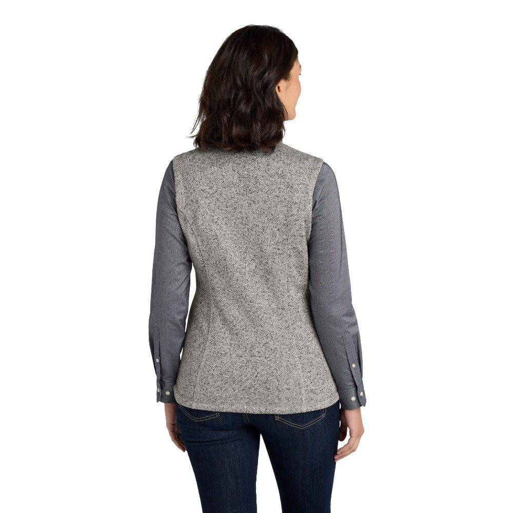 Port Authority ® Women's Sweater Fleece Vest - Grey Heather