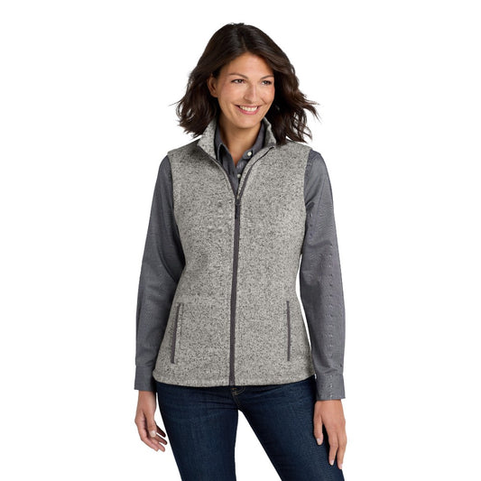 Port Authority ® Women's Sweater Fleece Vest - Grey Heather