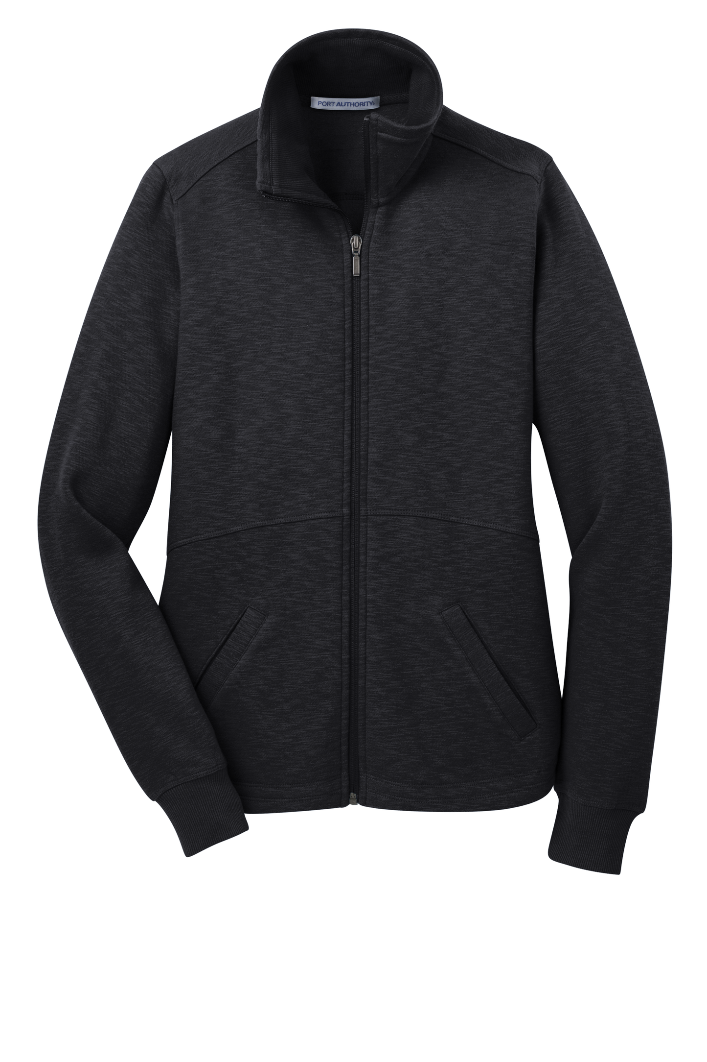 Port Authority® Women's Slub Fleece Full-Zip Jacket - Black