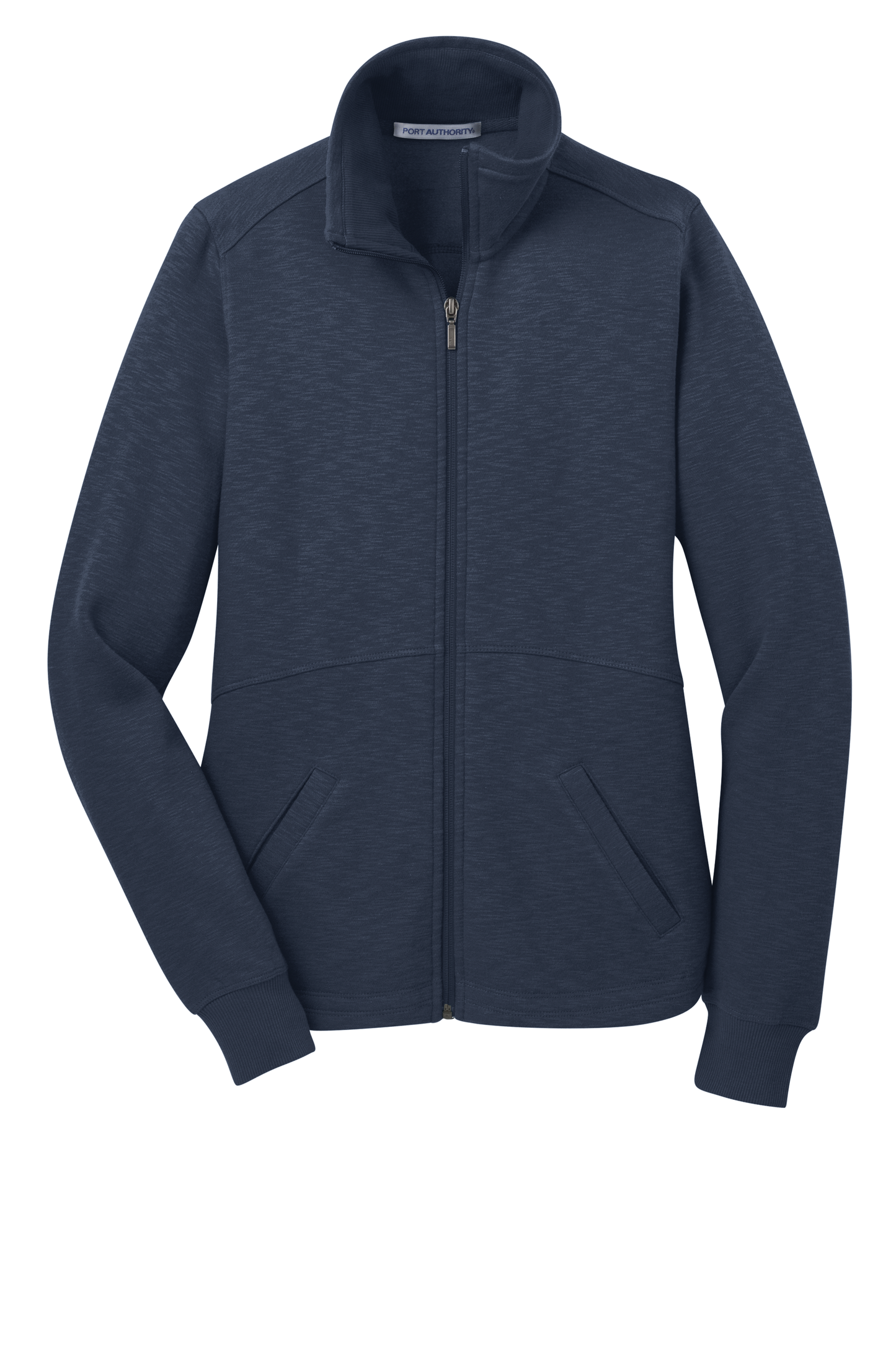 Port Authority® Women's Slub Fleece Full-Zip Jacket - Navy